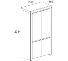 Двухстворчатый шкаф для одежды Таурус 2DG Двухстворчатый шкаф для одежды Таурус 2DG