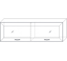 Полка навесная 2 1300 Сиена (Бодега Белый)