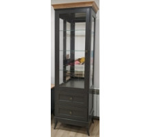 Шкаф-витрина для посуды Римини MUR-118-11/1(1) одностворчатый (RAL 7022)