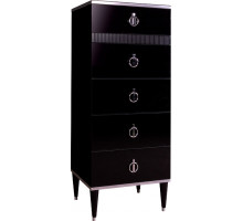 Комод узкий для белья с планкой Rimini Solo РМКМ-2 (s) (черный) Комод узкий для белья с планкой Rimini Solo РМКМ-2 (s) (черный)