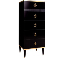 Комод узкий для белья с планкой Rimini Solo РМКМ-2 (s) (черный) Комод узкий для белья с планкой Rimini Solo РМКМ-2 (s) (черный)