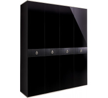 Четырехстворчатый шкаф для одежды Rimini Solo РМШ2/4 (s) (черный) Четырехстворчатый шкаф для одежды Rimini Solo РМШ2/4 (s) (черный)