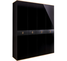 Четырехстворчатый шкаф для одежды Rimini Solo РМШ2/4 (s) (черный) Четырехстворчатый шкаф для одежды Rimini Solo РМШ2/4 (s) (черный)