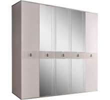 Пятистворчатый шкаф для одежды с зеркалом Rimini Solo РМШ1/5 (s) (слоновая кость) Пятистворчатый шкаф для одежды с зеркалом Rimini Solo РМШ1/5 (s) (слоновая кость)