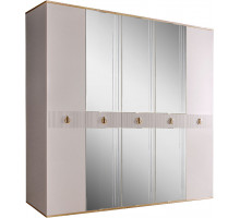 Пятистворчатый шкаф для одежды с зеркалом Rimini Solo РМШ1/5 (s) (слоновая кость) Пятистворчатый шкаф для одежды с зеркалом Rimini Solo РМШ1/5 (s) (слоновая кость)