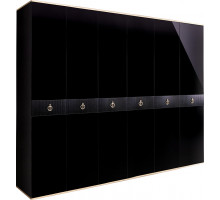 Шестистворчатый шкаф для одежды  Rimini Solo РМШ2/6 (s) (черный) Шестистворчатый шкаф для одежды  Rimini Solo РМШ2/6 (s) (черный)