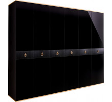 Шестистворчатый шкаф для одежды  Rimini Solo РМШ2/6 (s) (черный) Шестистворчатый шкаф для одежды  Rimini Solo РМШ2/6 (s) (черный)