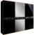 Шестистворчатый шкаф для одежды с зеркалом Rimini Solo РМШ1/6 (s) (черный) Шестистворчатый шкаф для одежды с зеркалом Rimini Solo РМШ1/6 (s) (черный)