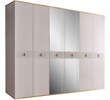 Шестистворчатый шкаф для одежды с зеркалом Rimini Solo РМШ1/6 (s) (слоновая кость) Шестистворчатый шкаф для одежды с зеркалом Rimini Solo РМШ1/6 (s) (слоновая кость)