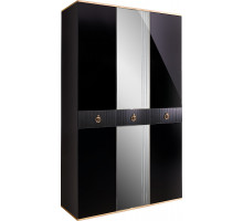 Трехстворчатый шкаф для одежды с зеркалом Rimini Solo РМШ1/3 (s) (черный) Трехстворчатый шкаф для одежды с зеркалом Rimini Solo РМШ1/3 (s) (черный)