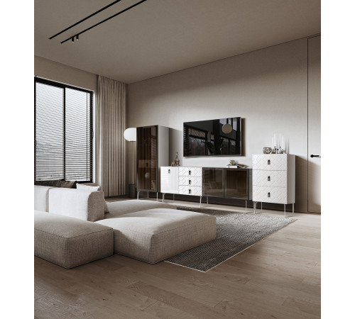 Витрина для гостиной Богемия Фарфале (Bogemia Farfalle) БМВ1-1С(Fa)